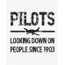 Pilots looking down on people